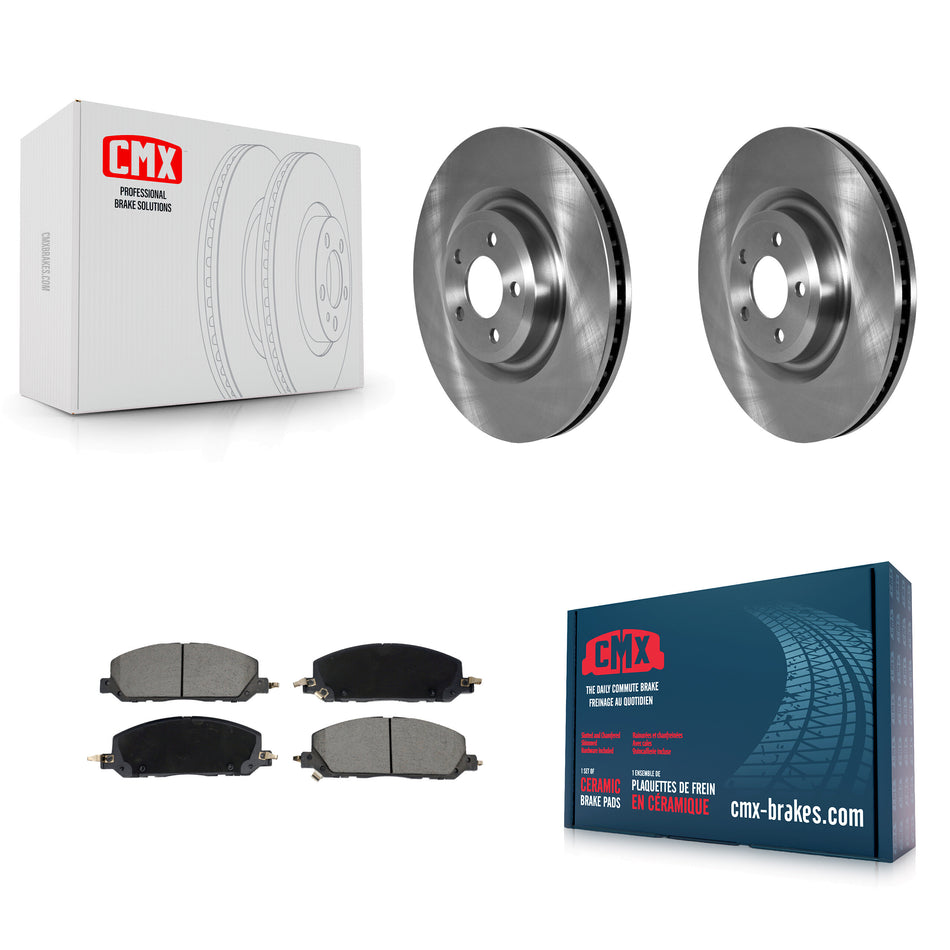 Front Brake Rotors & Ceramic Pad Kit For Ford Explorer Lincoln Aviator Police Interceptor K8C-103498
