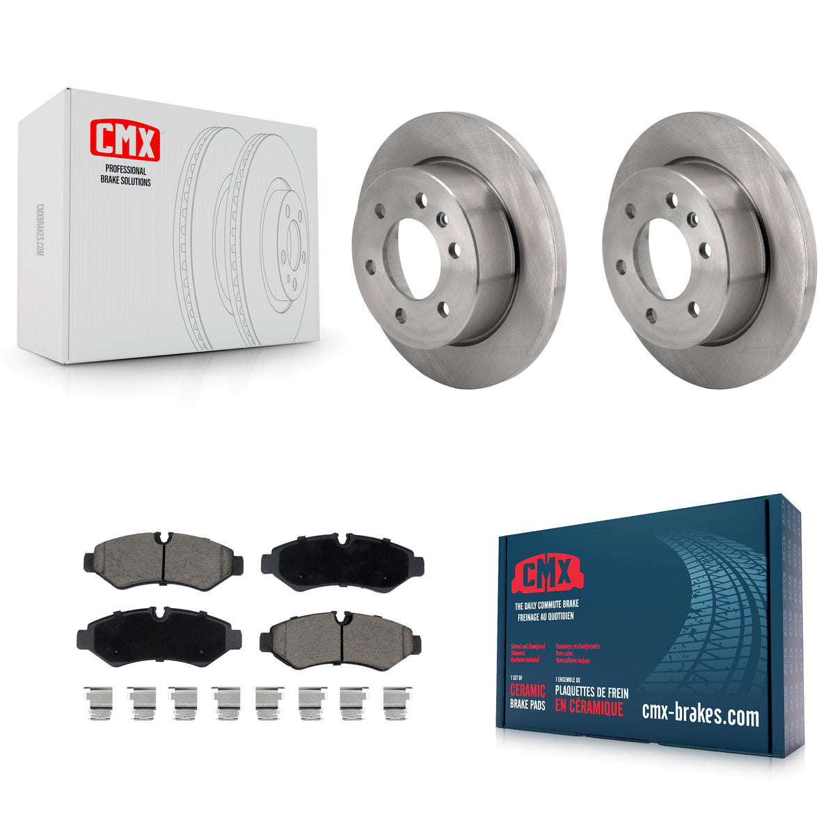Rear Brake Rotor & Ceramic Pad Kit For Mercedes-Benz Sprinter 2500 3500 Freightliner 1500 K8C-103517