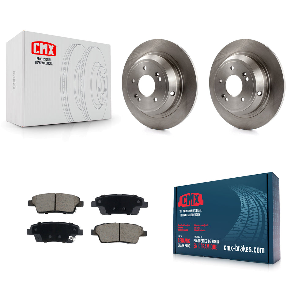 Rear Disc Brake Rotors And Ceramic Pads Kit For 2018-2020 Genesis G80 3.8L 5.0L K8C-103540