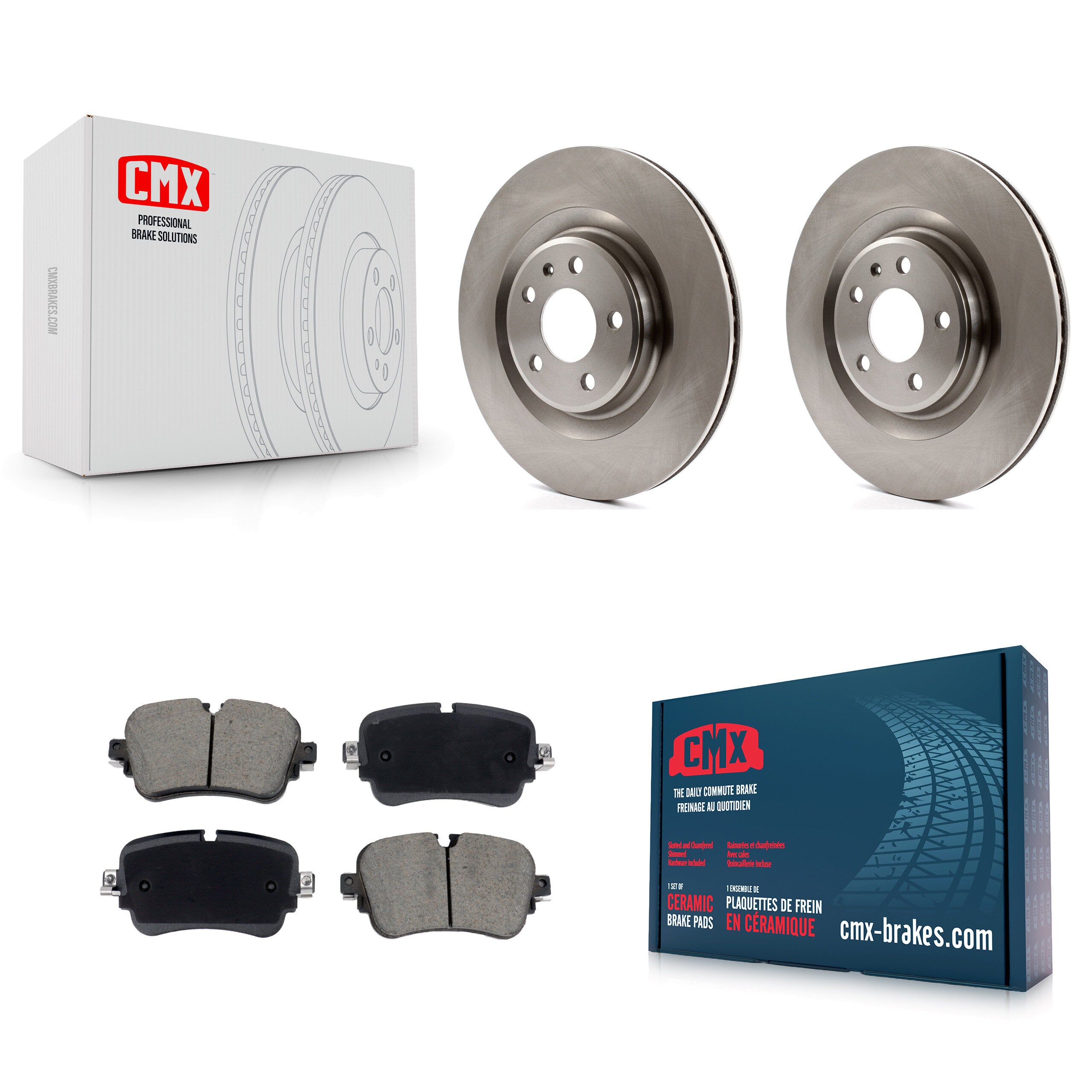 Rear Brake Rotor And Ceramic Pad Kit For 2017-2018 Audi Q7 With 330mm Diameter K8C-103546
