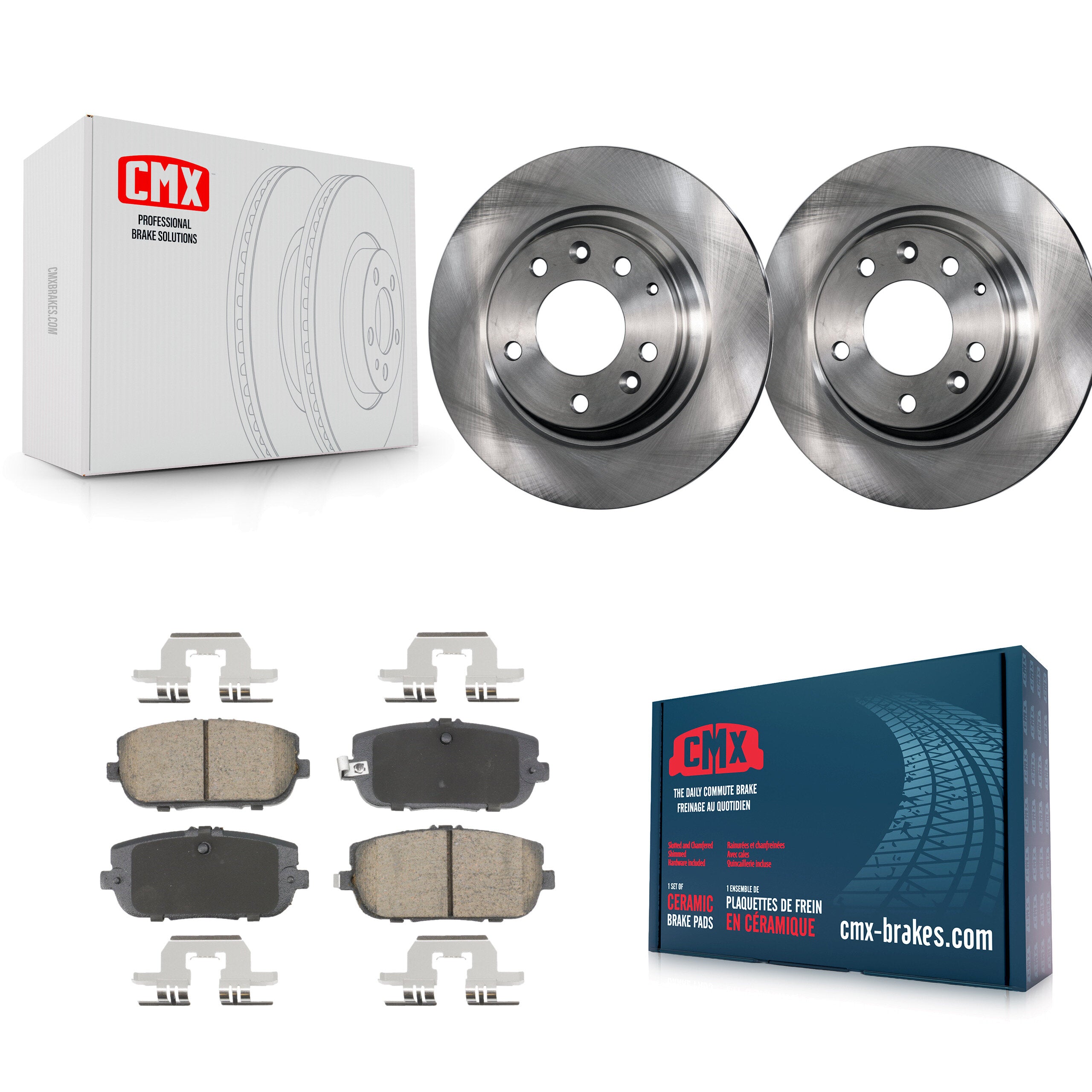 Rear Disc Brake Rotors And Ceramic Pads Kit For 2006-2015 Mazda MX-5 Miata K8C-103547