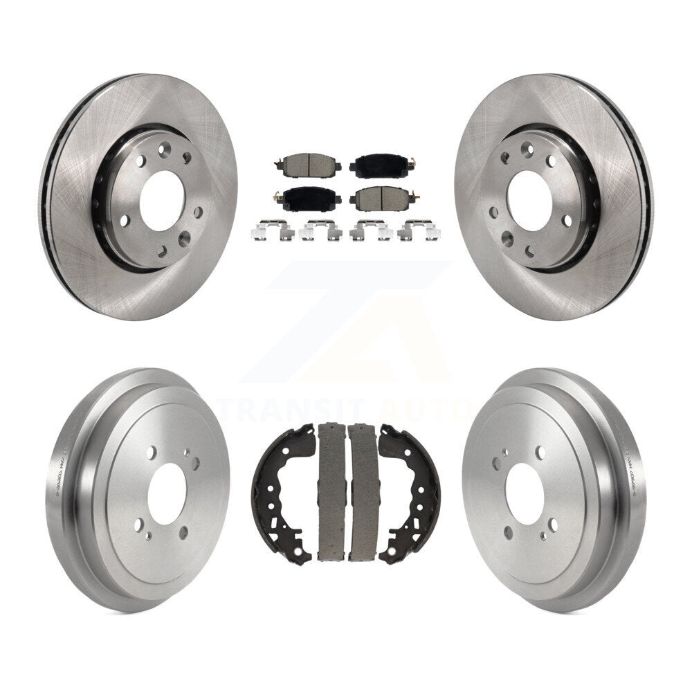 Front Rear Brake Rotors Ceramic Pad Drum Kit For Nissan Kicks SV SR with Disc rear brakes K8C-103549