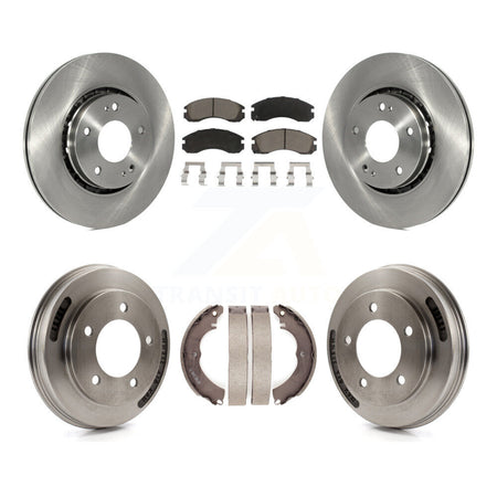 Front Rear Brake Rotors Ceramic Pad Drum Kit For 09 Mitsubishi Lancer Ralliart From 04 K8C-103553