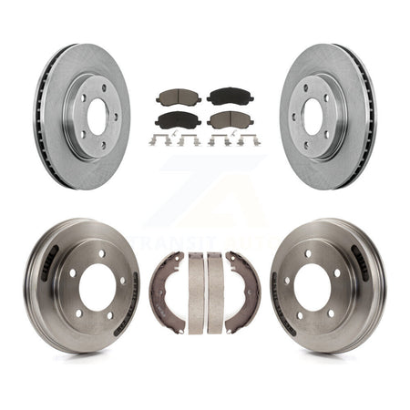 Front Rear Disc Brake Rotors Ceramic Pads And Drum Kit For Mitsubishi Lancer K8C-103555