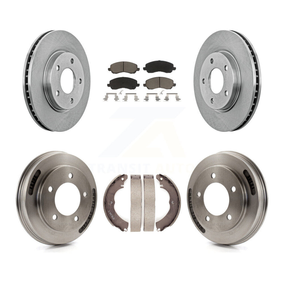 Front Rear Disc Brake Rotors Ceramic Pads And Drum Kit For Mitsubishi Lancer K8C-103555