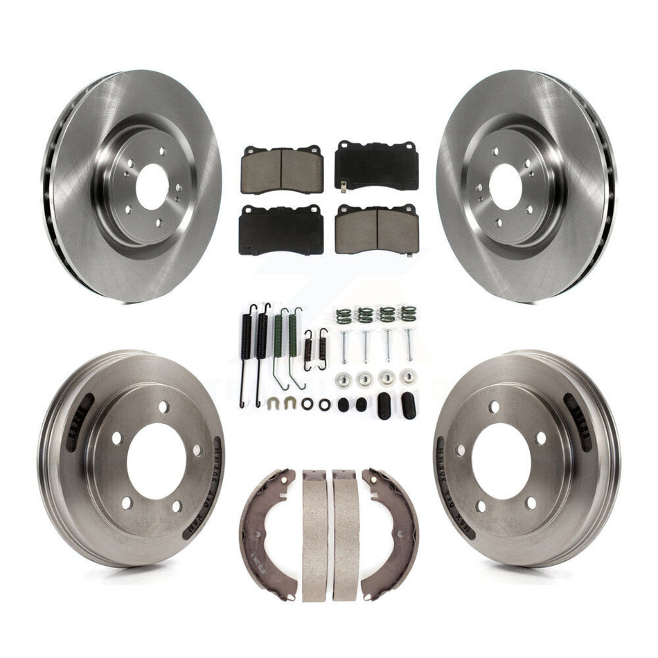 Front Rear Disc Brake Rotors Ceramic Pads And Drum Kit (7Pc) For Mitsubishi Lancer K8C-103565