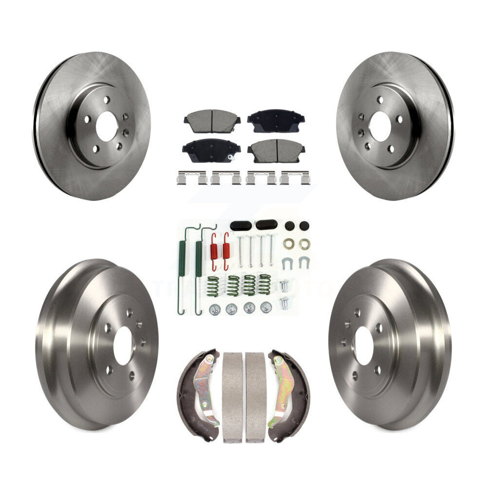 Front Rear Disc Brake Rotors Ceramic Pads And Drum Kit (7Pc) For Chevrolet Trax K8C-103567