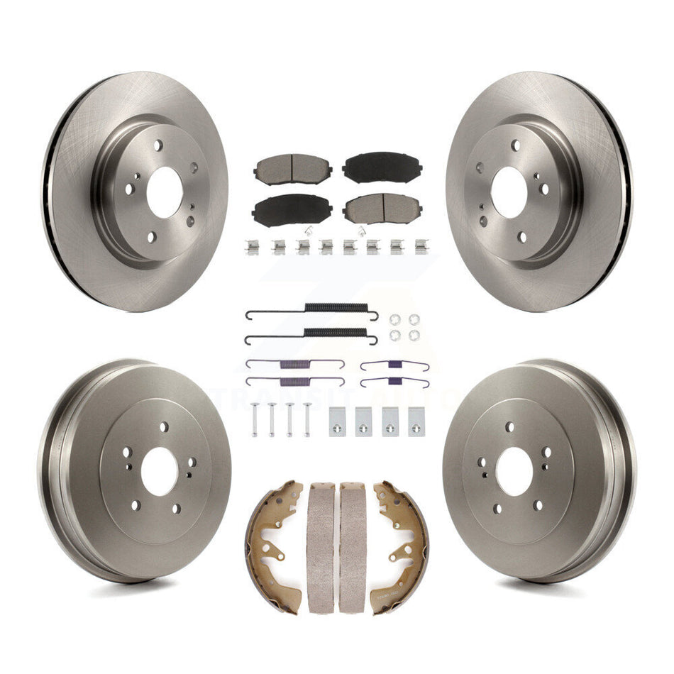Front Rear Disc Brake Rotors Ceramic Pad Drum Kit (7Pc) For 2006-2008 Suzuki Grand Vitara K8C-103569