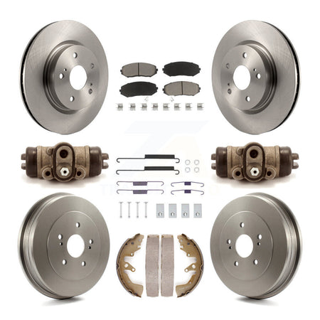 Front Rear Disc Brake Rotors Ceramic Pads And Drum Kit (9Pc) For Suzuki Grand Vitara K8C-103573