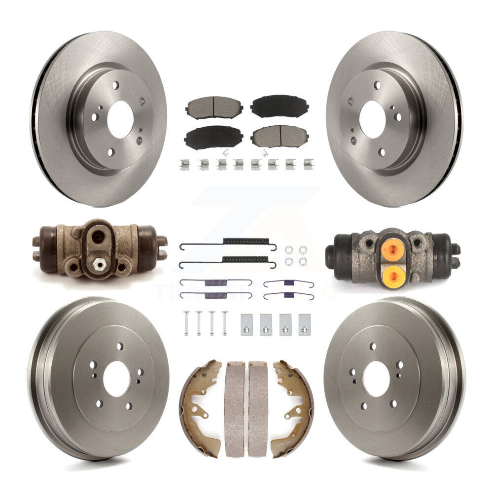 Front Rear Disc Brake Rotors Ceramic Pads And Drum Kit (9Pc) For 2008 Suzuki Grand Vitara K8C-103575