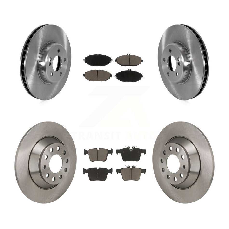 Front Rear Disc Brake Rotors Ceramic Pad Kit For Mercedes-Benz C300 Without Sport Package K8C-103591