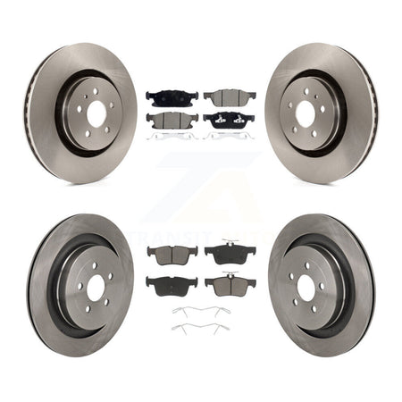 Front Rear Brake Rotor Ceramic Pad Kit For 19-23 Lincoln Nautilus With Vented Rotors K8C-103605