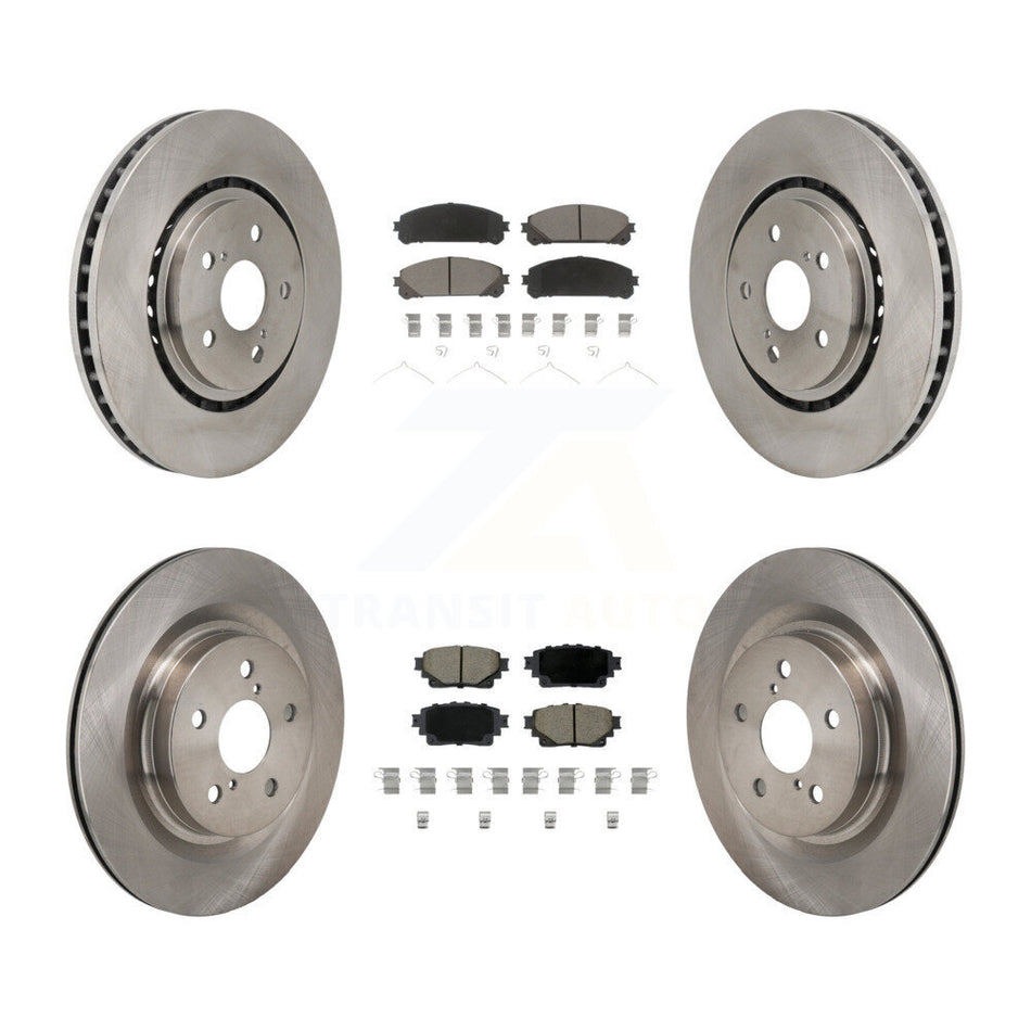 Front Rear Brake Rotors Ceramic Pad Kit For Toyota Sienna RAV4 Prime bZ4X Subaru Solterra K8C-103631