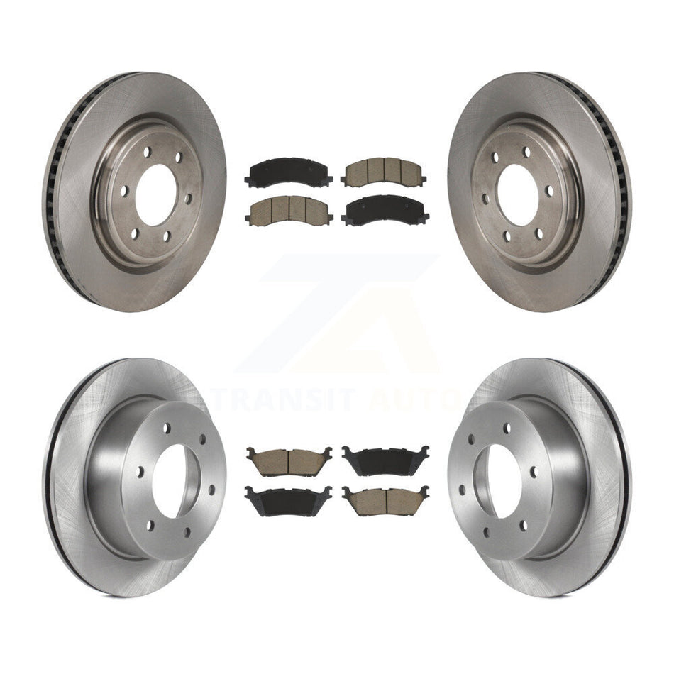 Front Rear Disc Brake Rotors And Ceramic Pads Kit For 2022-2023 Ford Bronco 3.0L K8C-103635