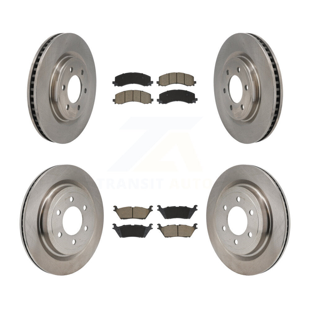 Front Rear Disc Brake Rotors And Ceramic Pads Kit For Ford F-150 Lightning K8C-103637