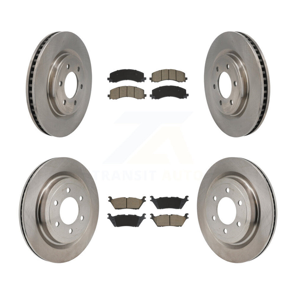 Front Rear Disc Brake Rotors And Ceramic Pads Kit For Ford F-150 Lightning K8C-103637
