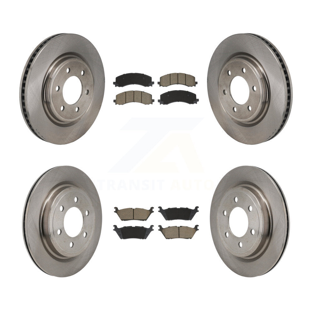 Front Rear Disc Brake Rotor & Ceramic Pad Kit For Ford F-150 Expedition Lincoln Navigator K8C-103638