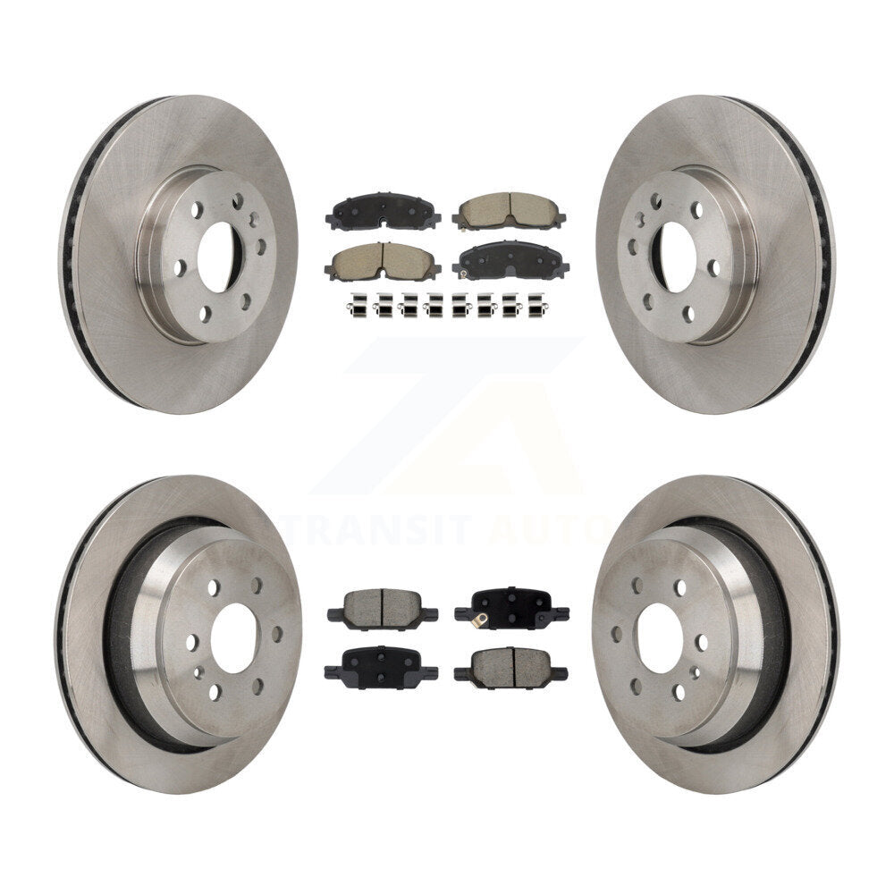 Front Rear Disc Brake Rotor & Ceramic Pad Kit For 2021-2022 Chevrolet Colorado GMC Canyon K8C-103642