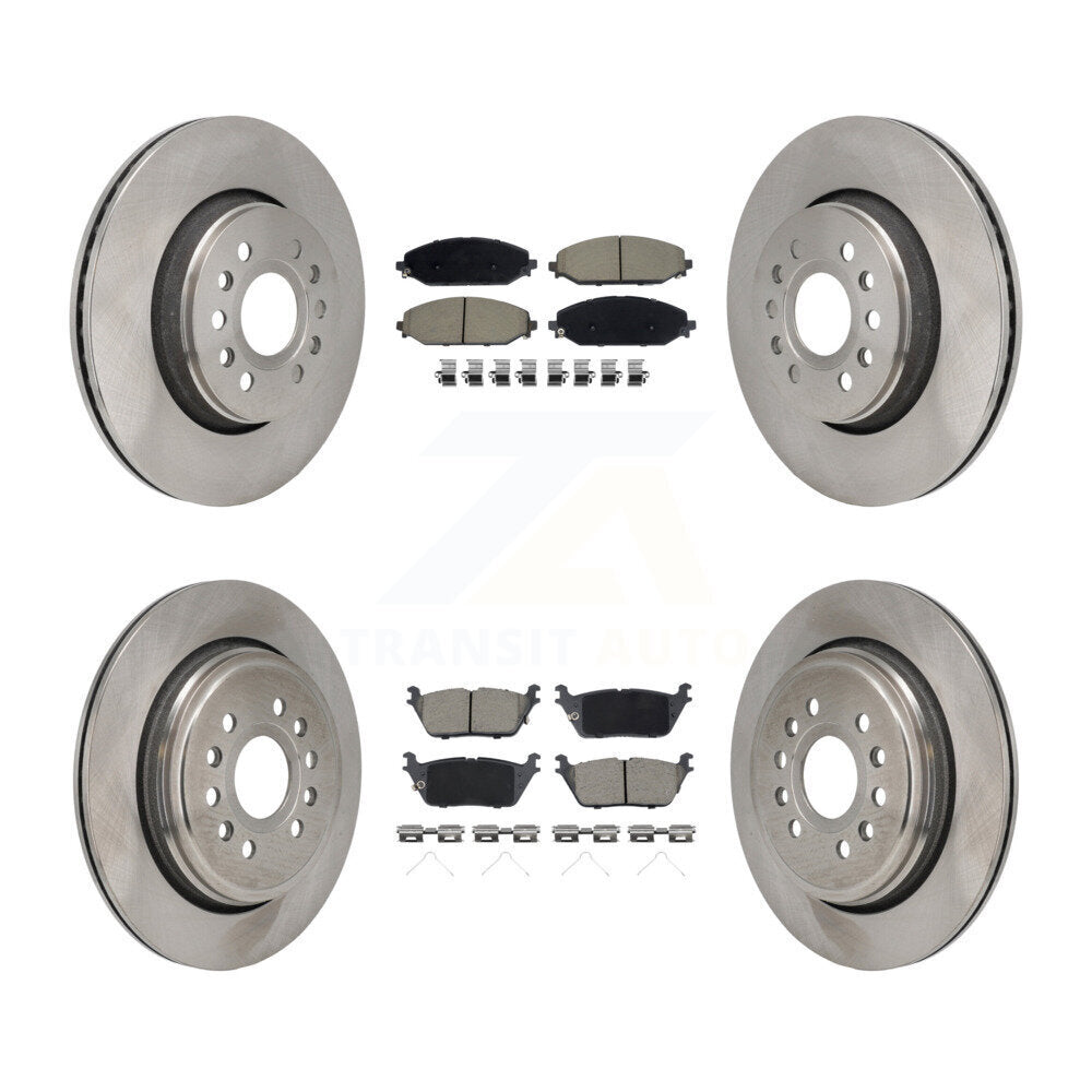Front Rear Disc Brake Rotors And Ceramic Pads Kit For Ram 1500 Jeep Wagoneer Grand L K8C-103657