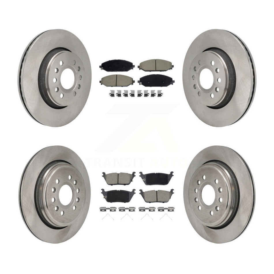 Front Rear Disc Brake Rotors And Ceramic Pads Kit For Ram 1500 Jeep Wagoneer Grand L K8C-103657