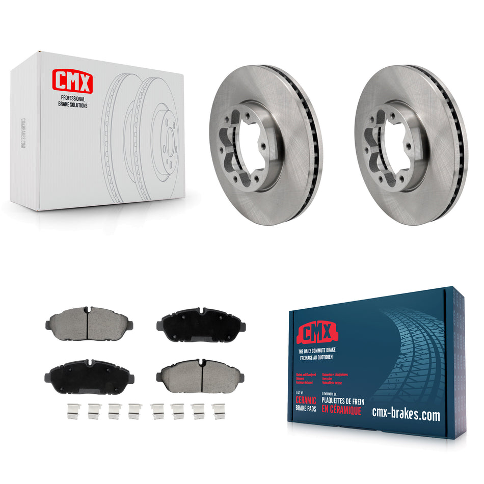 Front Disc Brake Rotor & Ceramic Pad Kit For Ford Transit-250 Transit-350 Transit-150 AWD K8C-103678