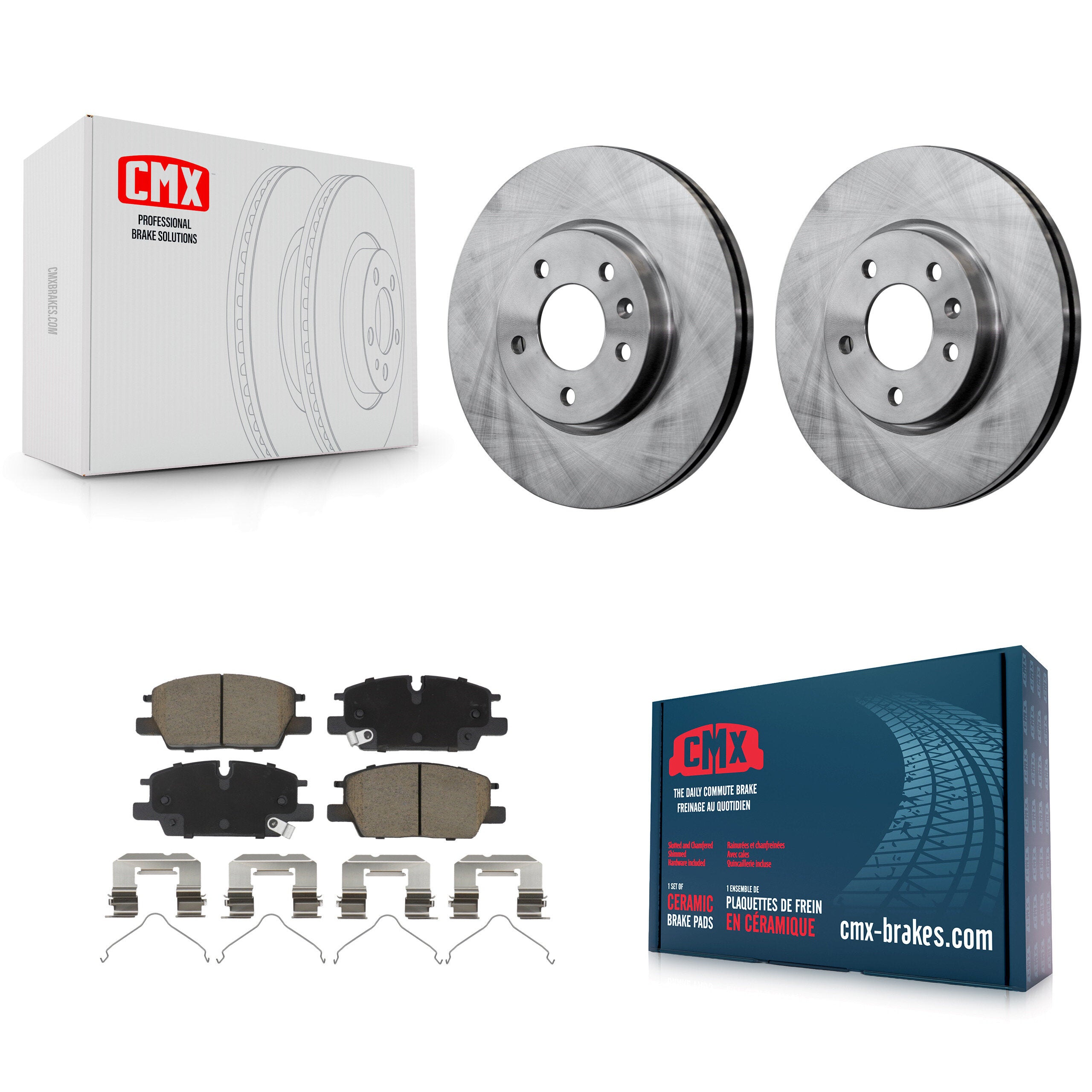 Front Brake Rotor And Ceramic Pad Kit For Chevrolet Equinox GMC Terrain Malibu Trax Buick K8C-103687