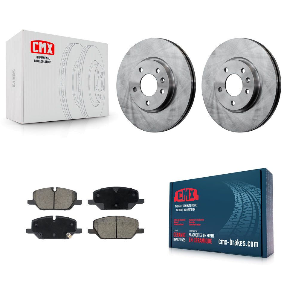 Front Brake Rotor & Ceramic Pad Kit For 22-23 GMC Terrain With 321mm Diameter K8C-103688