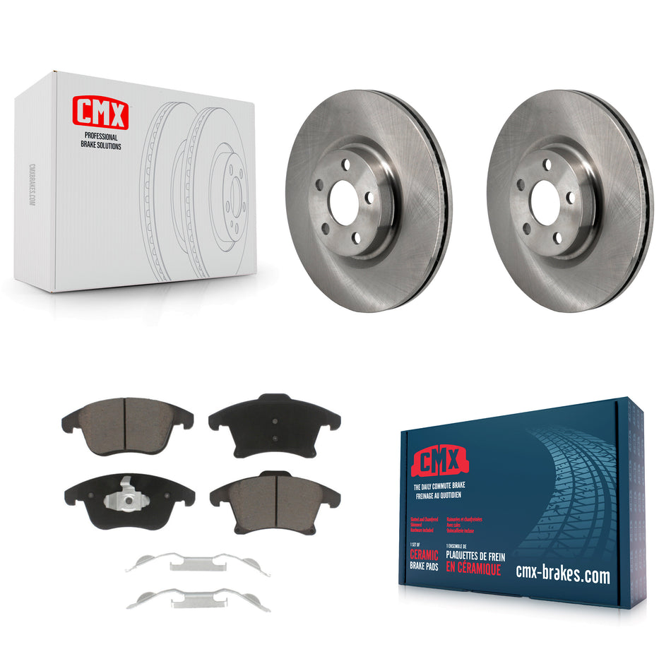 Front Disc Brake Rotors And Ceramic Pads Kit For 2017-2020 Lincoln MKZ 2.0L K8C-103694