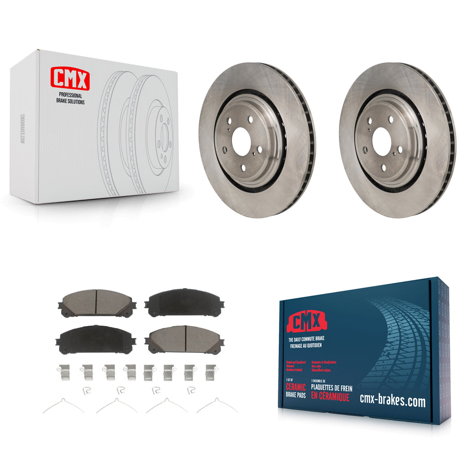 Front Disc Brake Rotors And Ceramic Pads Kit For 2020-2022 Toyota Highlander K8C-103695