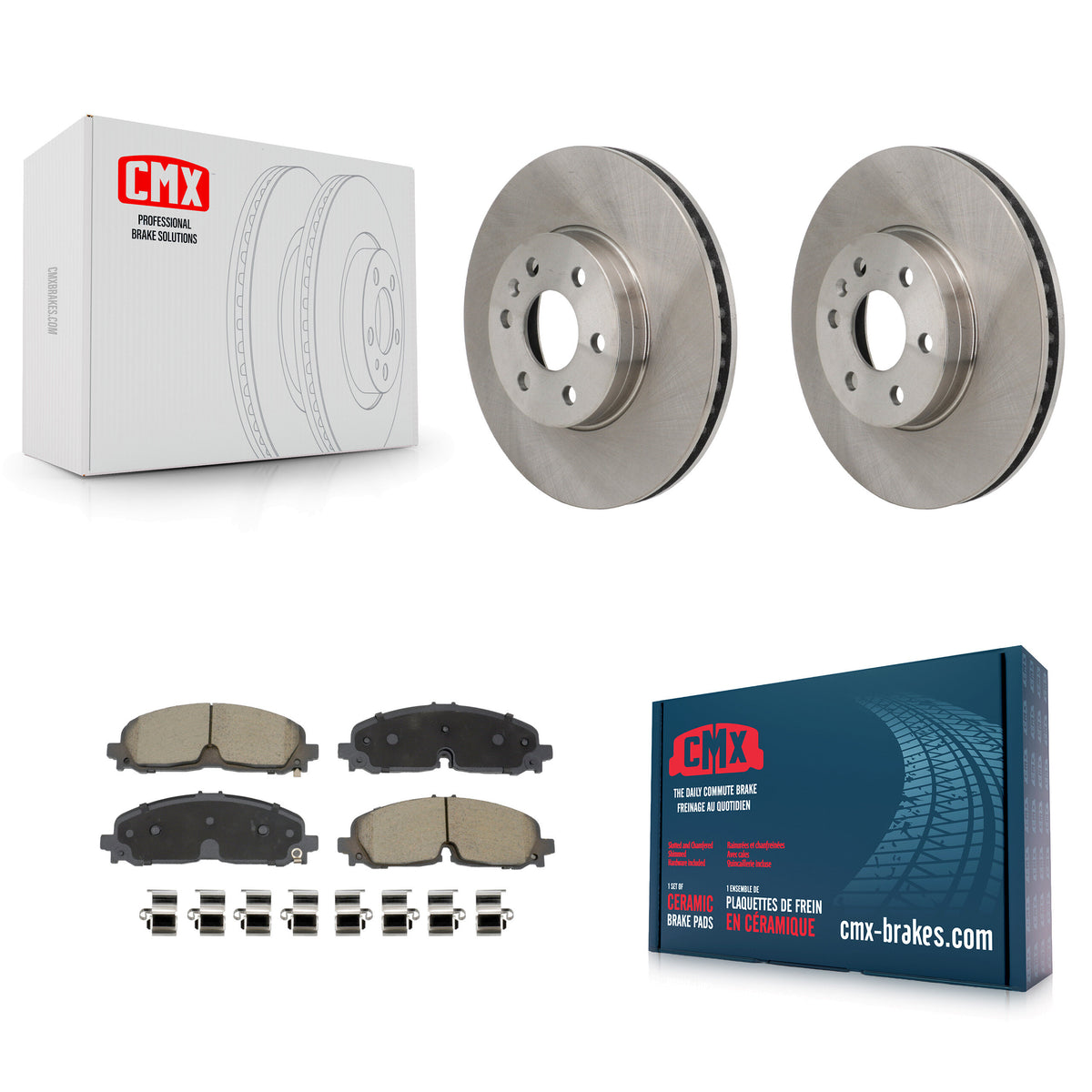 Front Disc Brake Rotors And Ceramic Pads Kit For 2021-2022 Chevrolet Colorado GMC Canyon K8C-103701