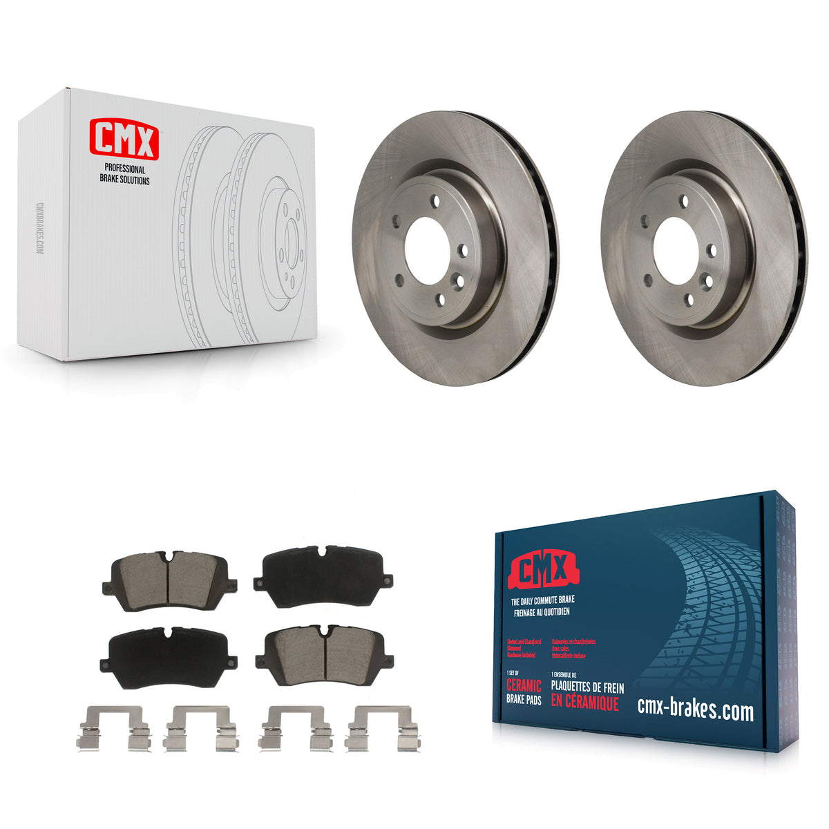 Rear Disc Brake Rotors And Ceramic Pads Kit For Land Rover Discovery Range K8C-103717