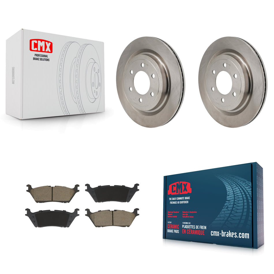 Rear Disc Brake Rotors And Ceramic Pads Kit For Ford F-150 Lightning K8C-103735