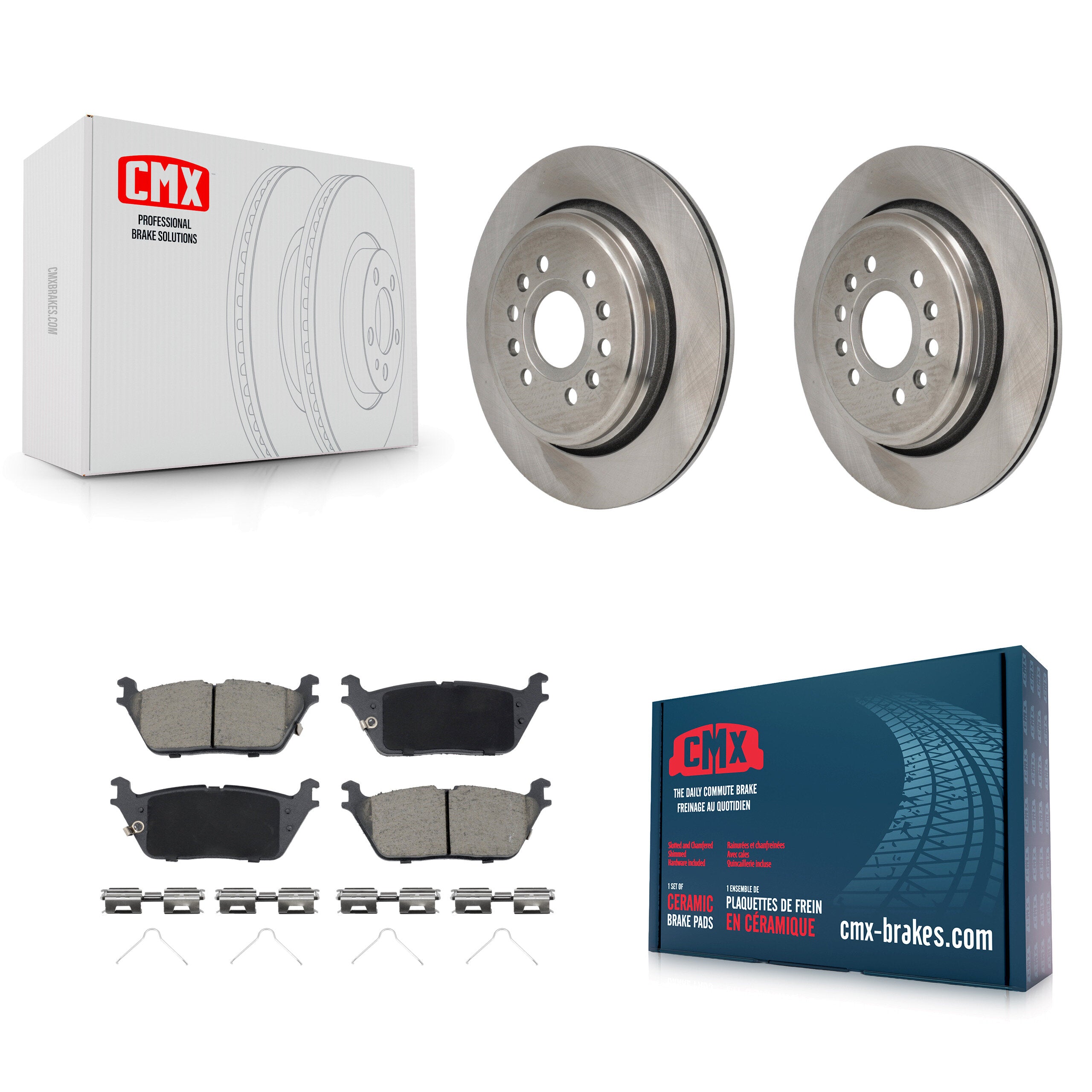 Rear Disc Brake Rotors And Ceramic Pads Kit For Ram 1500 Jeep Wagoneer Grand L K8C-103738