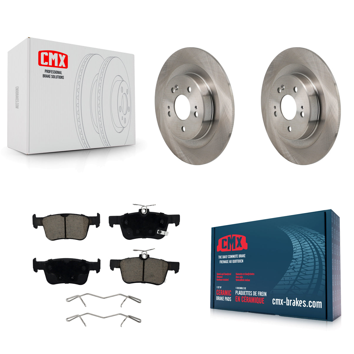 Rear Disc Brake Rotors And Ceramic Pads Kit For 2021-2023 Acura TLX K8C-103746