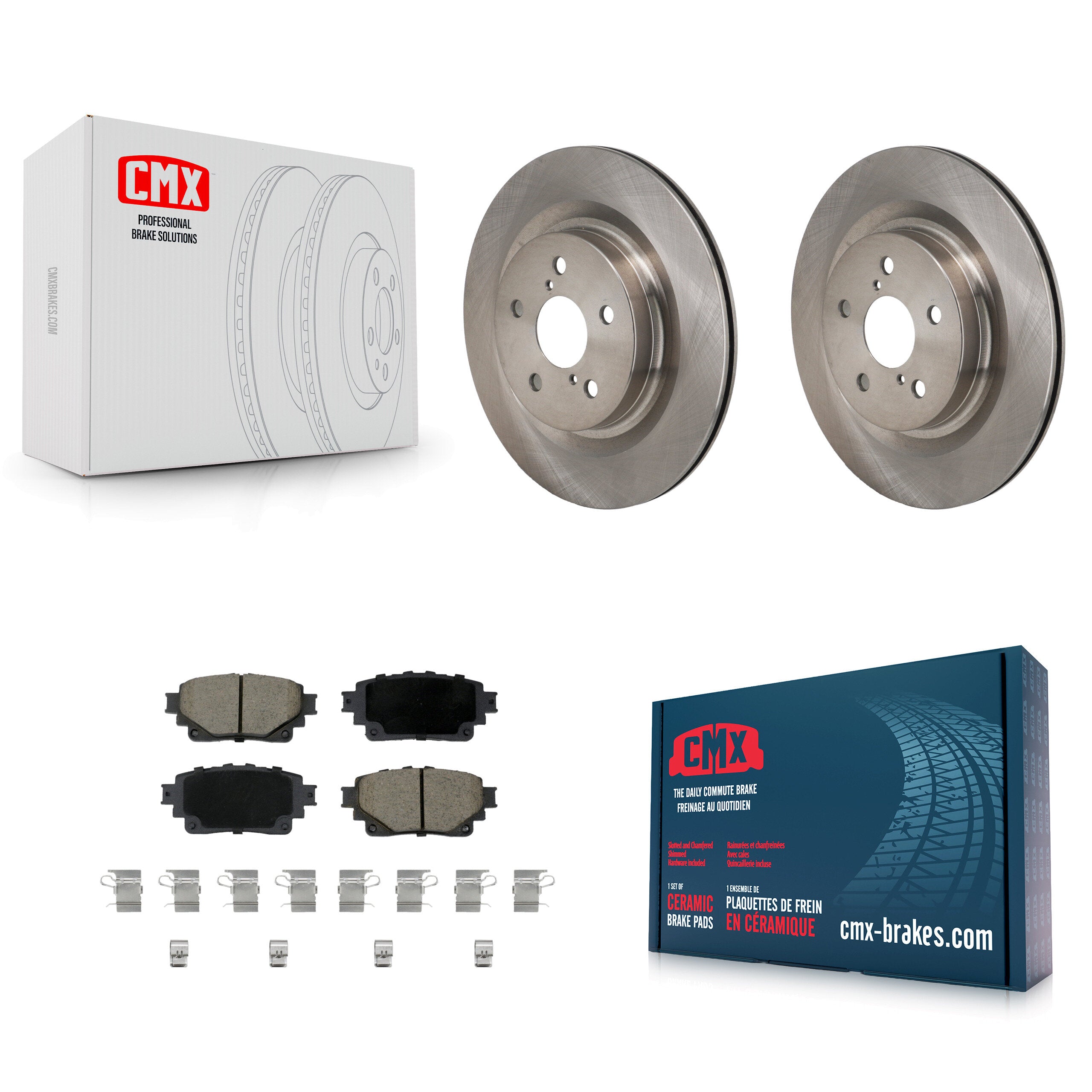 Rear Brake Rotor And Ceramic Pad Kit For Toyota Sienna Lexus RAV4 Prime NX350h bZ4X NX350 K8C-103747