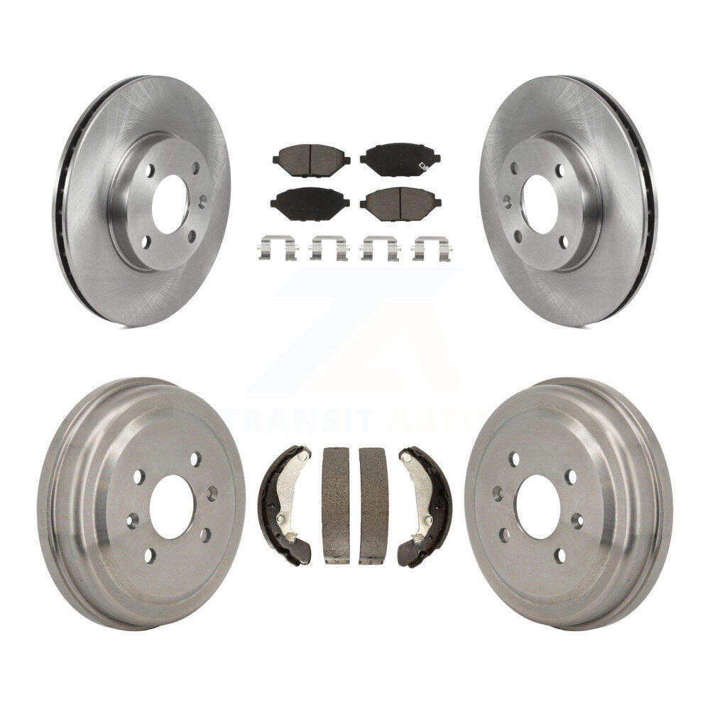Front Rear Disc Brake Rotors Ceramic Pads And Drum Kit For 2016-2021 Chevrolet Spark K8C-103764