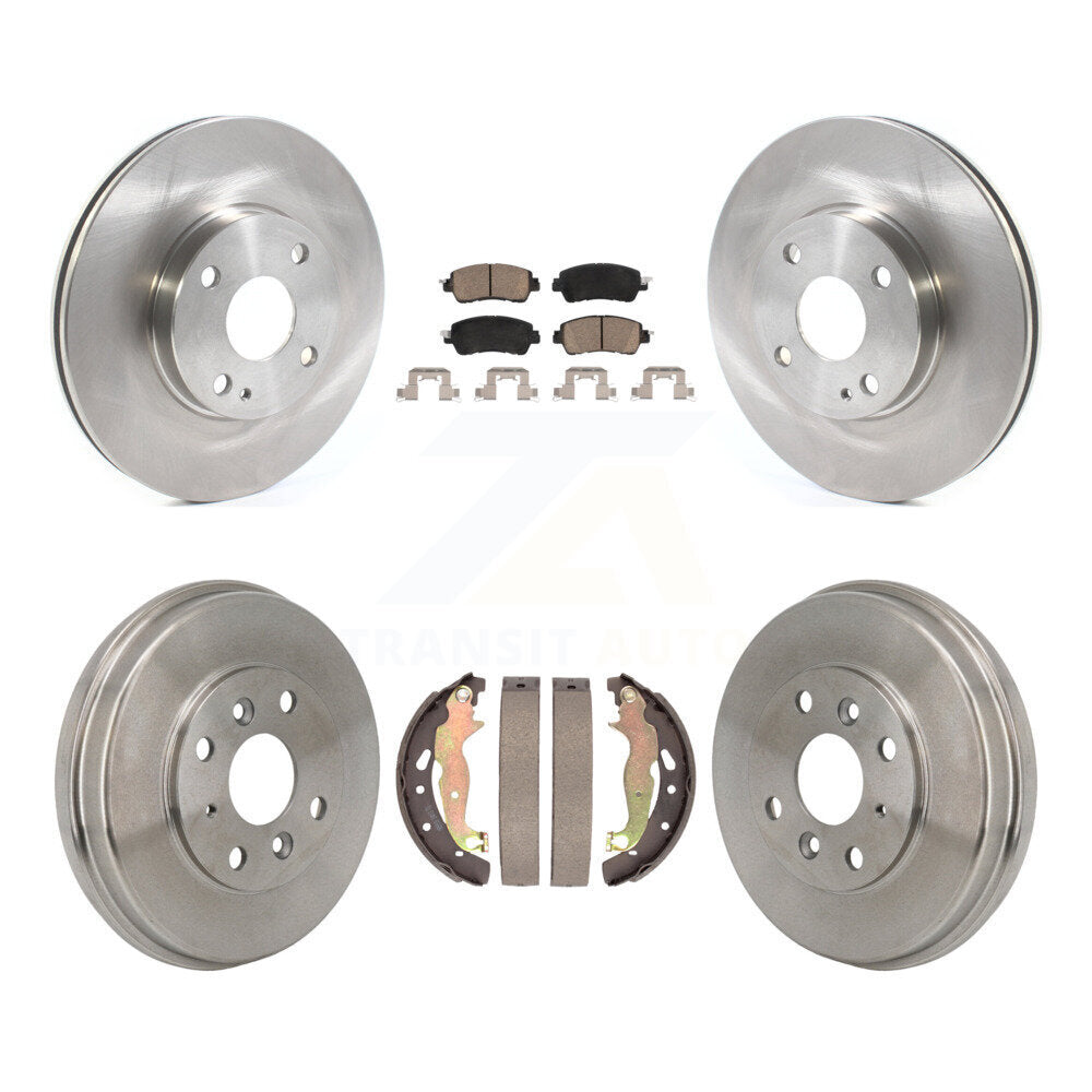 Front Rear Disc Brake Rotors Ceramic Pads And Drum Kit For Toyota Yaris iA Scion K8C-103766