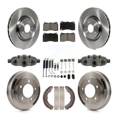 Front Rear Disc Brake Rotors Ceramic Pads And Drum Kit (9Pc) For Mitsubishi Lancer K8C-103779