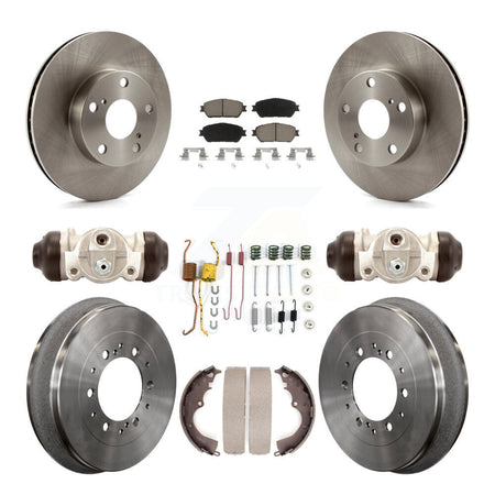 Front Rear Brake Rotor Ceramic Pad Drum Kit (9Pc) For Toyota Tacoma 4WD With 5 Lug Wheels K8C-103783