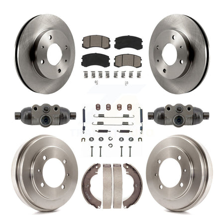Front Rear Disc Brake Rotors Ceramic Pads And Drum Kit (9Pc) For Mitsubishi Lancer K8C-103793