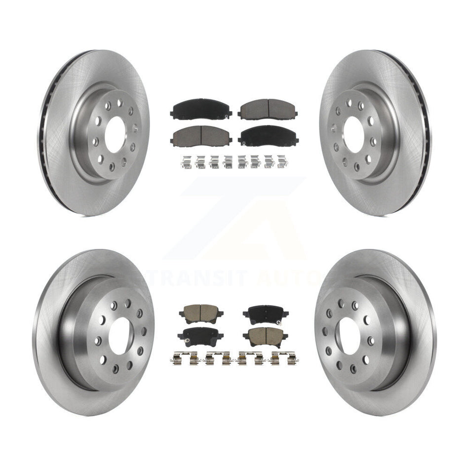 Front Rear Disc Brake Rotors And Ceramic Pads Kit For Jeep Wrangler K8C-103817