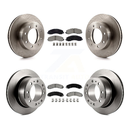 Front Rear Disc Brake Rotors Ceramic Pad Kit For 2020-2021 Ram 3500 With Dual Wheels K8C-103818