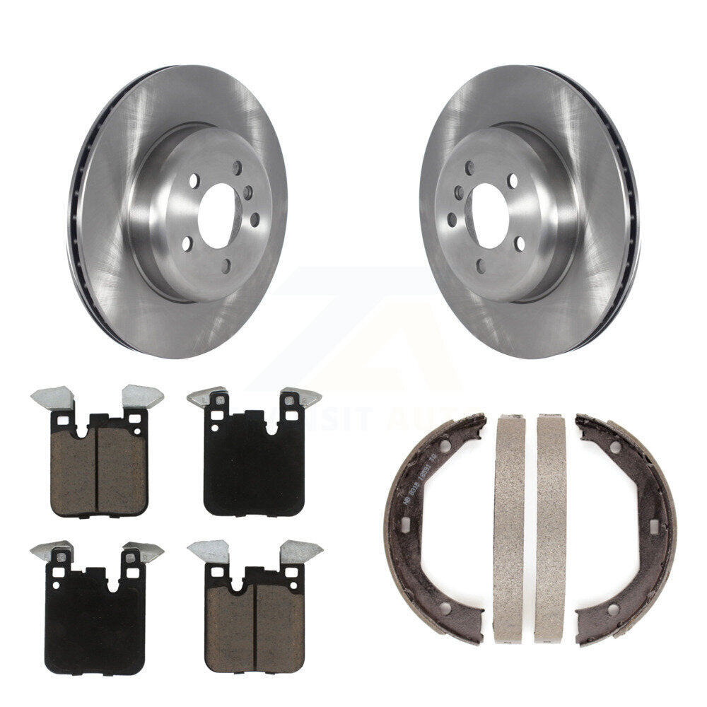 Rear Disc Rotors Ceramic Pads Parking Shoes Kit For BMW 328i xDrive 330i 335i 428i 340i 3 K8C-103869