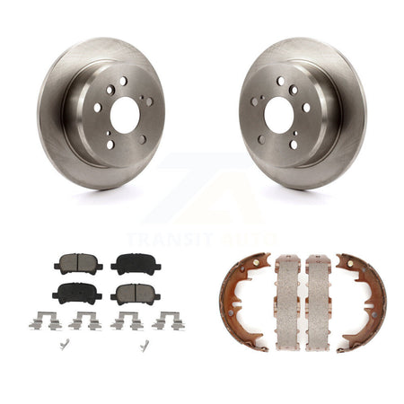 Rear Disc Rotors Ceramic Pads And Parking Brake Shoes Kit For Toyota Camry Solara Avalon K8C-103883