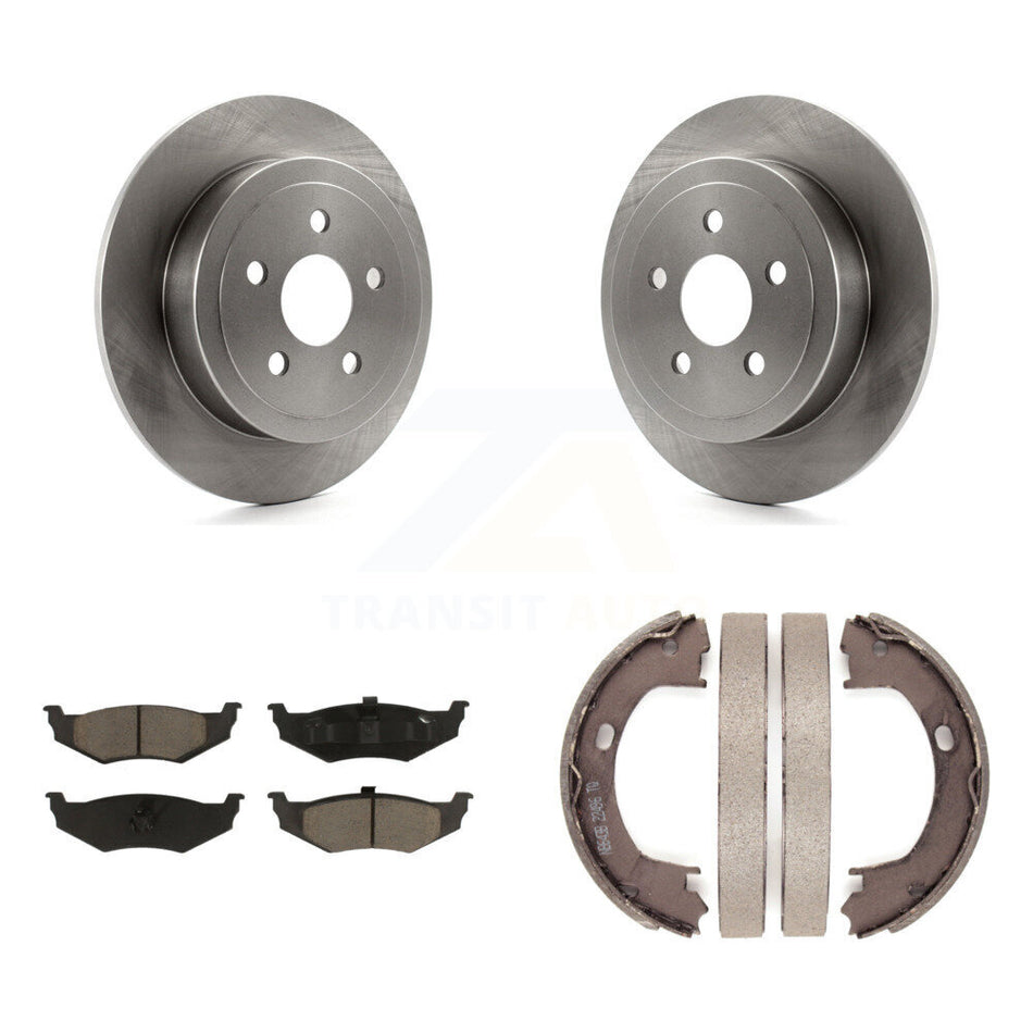 Rear Disc Rotors Ceramic Pads & Parking Shoes Kit For Chrysler Sebring PT Cruiser Cirrus K8C-103971