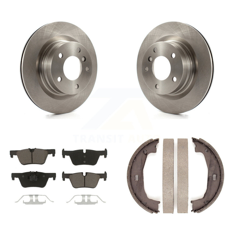Rear Disc Rotors Ceramic Pads & Parking Shoes Kit For BMW 230i xDrive 228i 328i 320i 428i K8C-103984