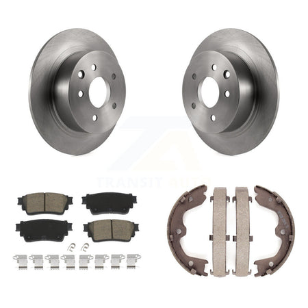 Rear Disc Rotors Ceramic Pads And Parking Brake Shoes Kit For 2019 Nissan Altima AWD K8C-104000