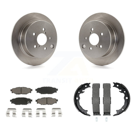 Rear Disc Rotors Ceramic Pads Parking Shoes Kit For Subaru Crosstrek Impreza Forester XV K8C-104012