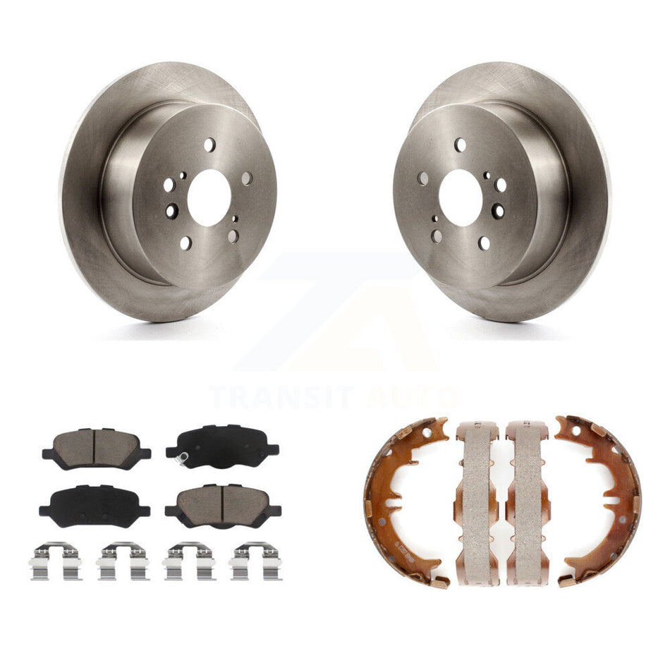 Rear Disc Rotors Ceramic Pads And Parking Brake Shoes Kit For 2009-2016 Toyota Venza K8C-104128