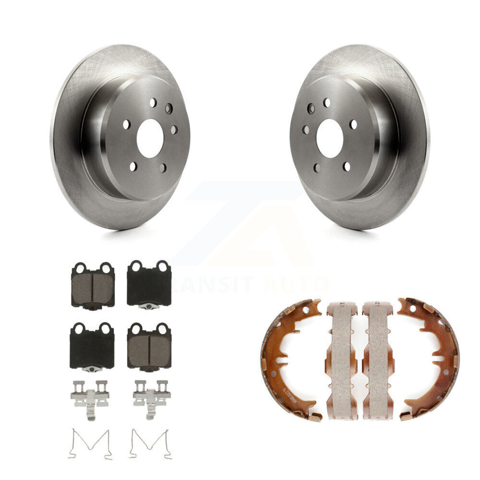 Rear Disc Rotors Ceramic Pads & Parking Shoes Kit For Lexus SC430 IS300 GS300 GS400 GS430 K8C-104145